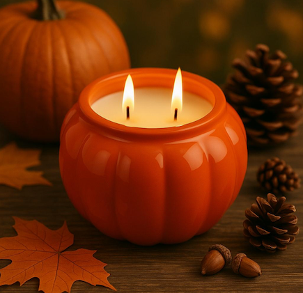 Jukai Orange Crystal Pumpkin Candle